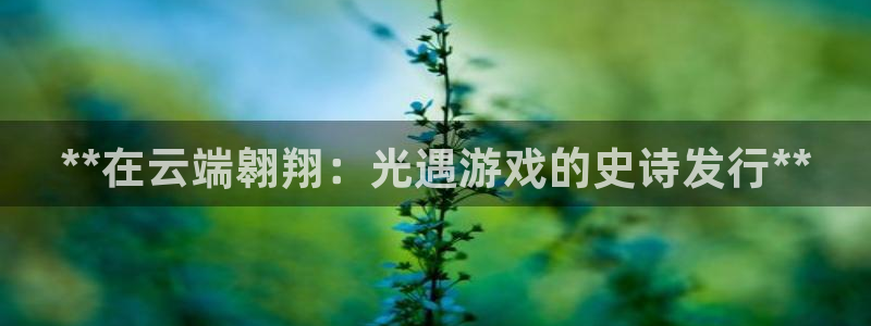 顺盈平台注册网址是什么：**在云端翱翔：光遇游戏的史诗发行**